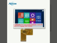 5' 800x480 TFT Modulo di schermo LCD 5 pollici IPS LVDS TFT Display 500 Cd/M2