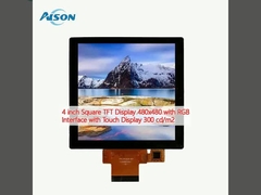 Display TFT quadrato da 4 pollici 480x480 con interfaccia RGB con touch display 300 cd/m2