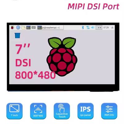 Display LCD IPS MIPI-DSI da 7 pollici 800*480 con touchscreen capacitivo per Raspberry Pi