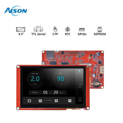 Display LCD HMI 480x272 4,3 pollici Display tocco resistivo 4 pin