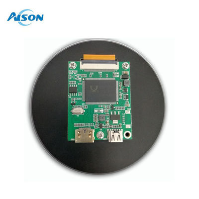 3Display touch rotondo DSI da 0,4 pollici, 800 × 800, IPS, 10-Point Touch con alloggiamento HDMI