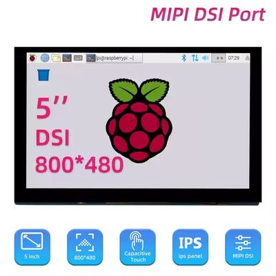 5 pollici 800x480 MIPI DSI LCD touch screen Display per Raspberry Pi 3 4B